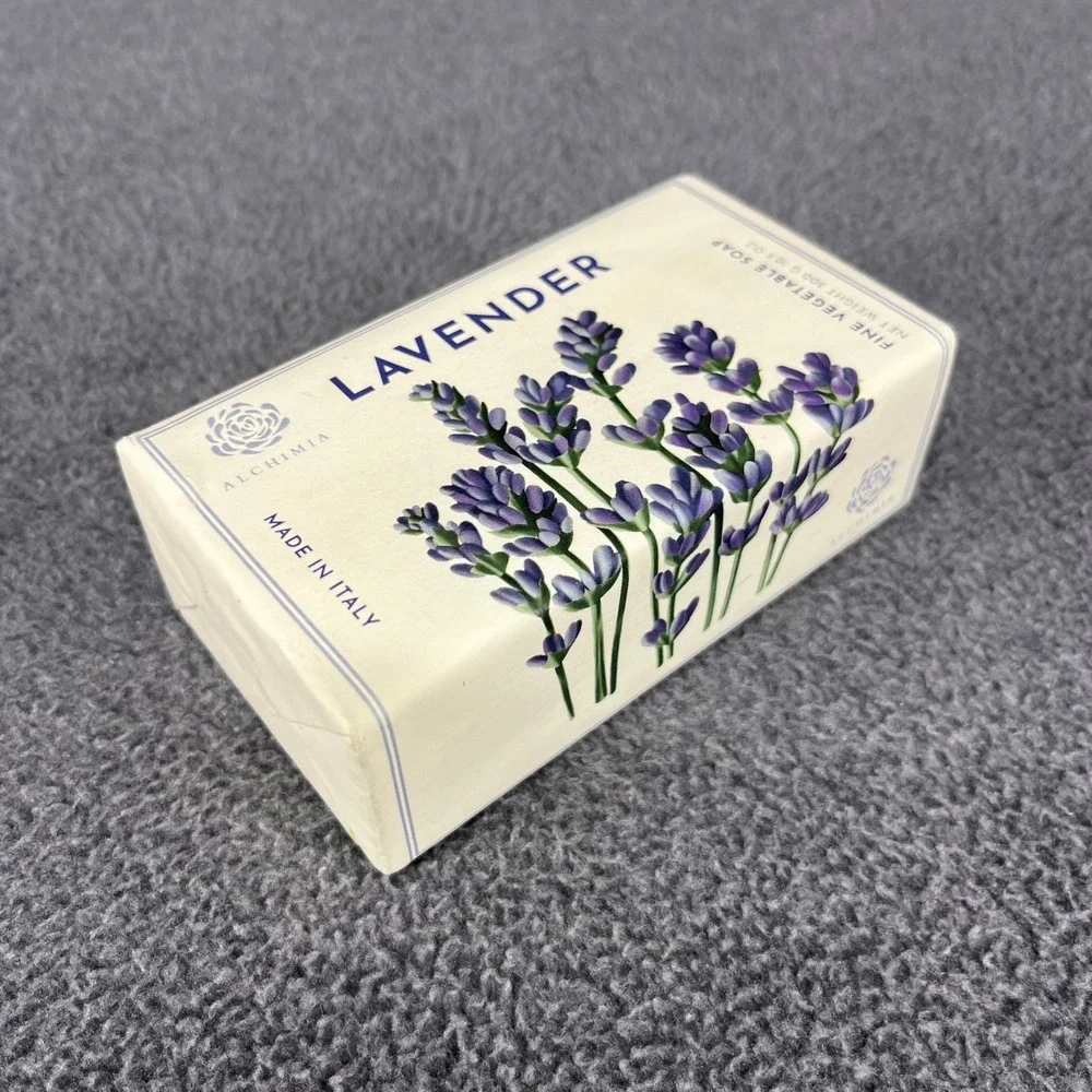 Alchimia Lavender Vegetable Soap Unisex 10.5 oz Purple‎ Made in Italy Floral Bar